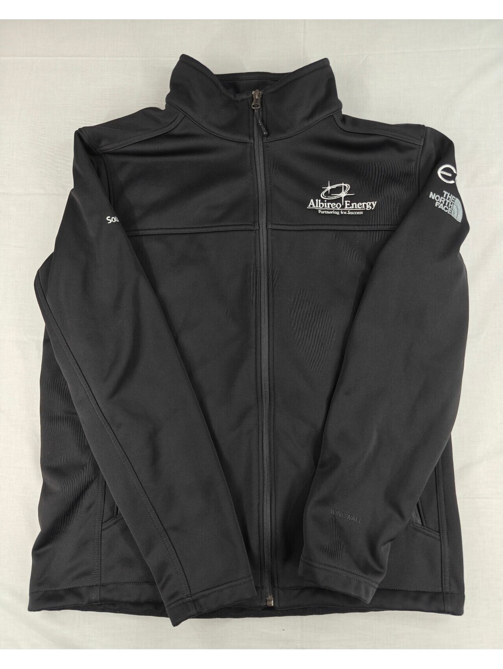 The North Face WindWall Men’s L Black Full Zip Jacket Sound Transit Embroidered